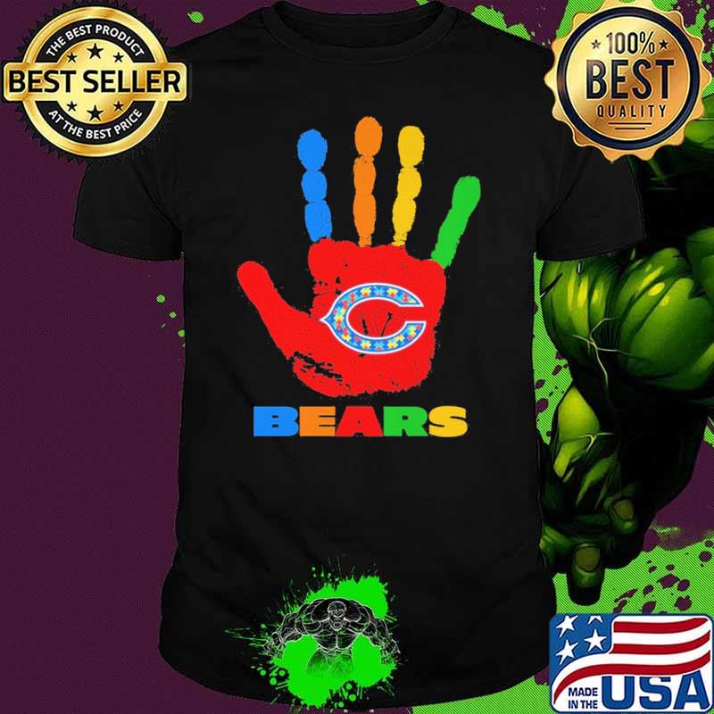 Chicago Bears Hand color autism shirt
