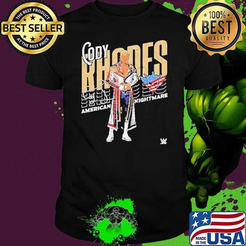 Cody Rhodes Slant American Nightmare Signature flag shirt