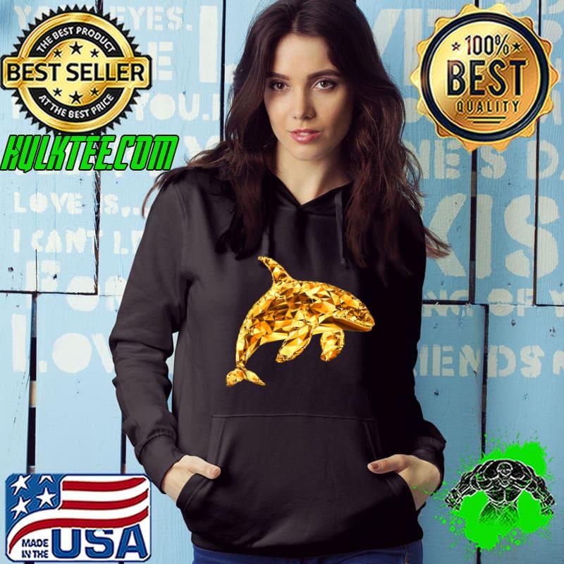Color Fractal Polygon Orca Whale Ocean Mammal T-Shirt Hoodie Color Fractal Polygon Orca Whale Ocean Mammal T-Shirt Hoodie