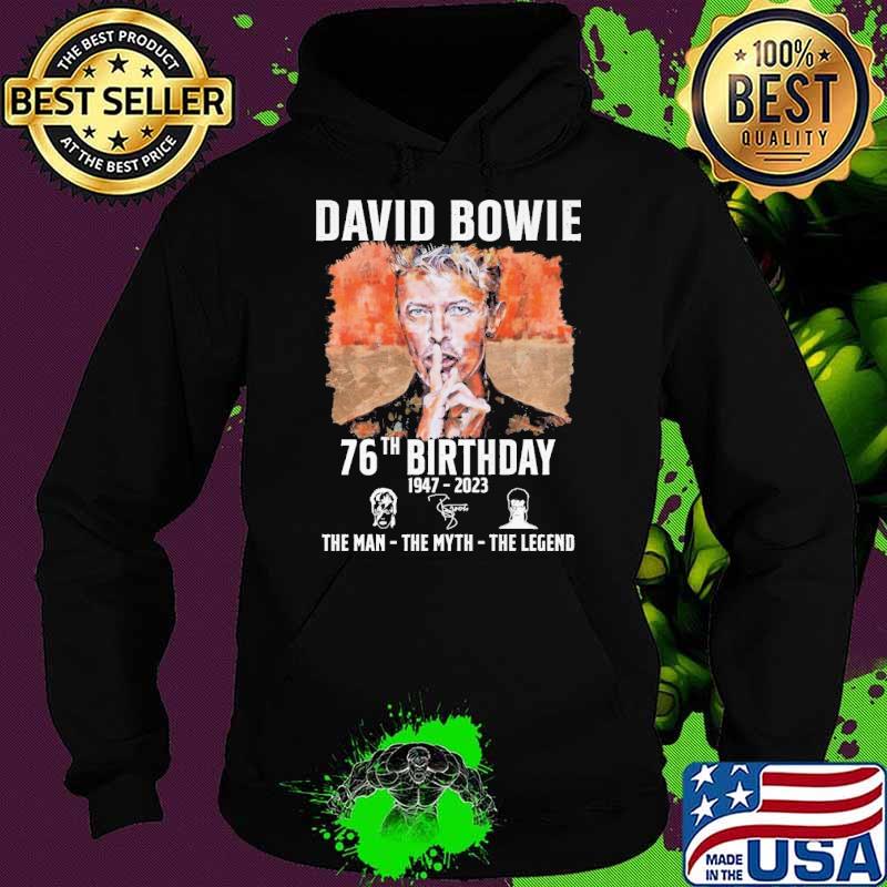 David Bowie 76th birthday 1947-2023 the man the myth the legend signature s Hoodie David Bowie 76th birthday 1947-2023 the man the myth the legend signature s Hoodie