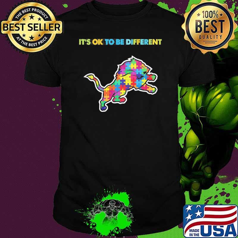 Detroit Lions it's ok to be different autism shirt