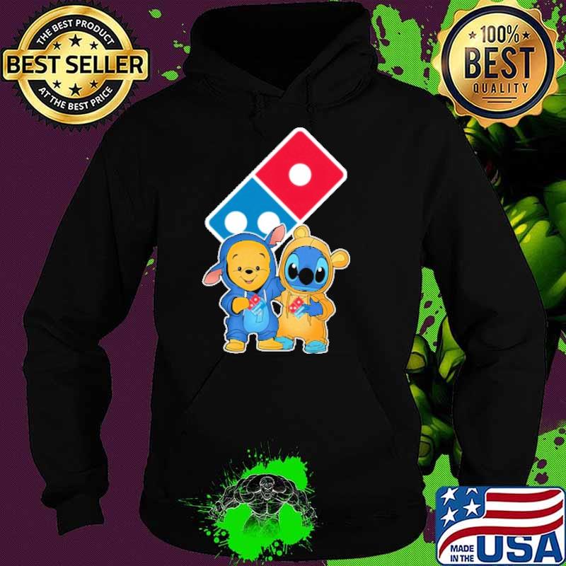 DOMINO'S PIZZA pooh and Stitch s Hoodie DOMINO'S PIZZA pooh and Stitch s Hoodie
