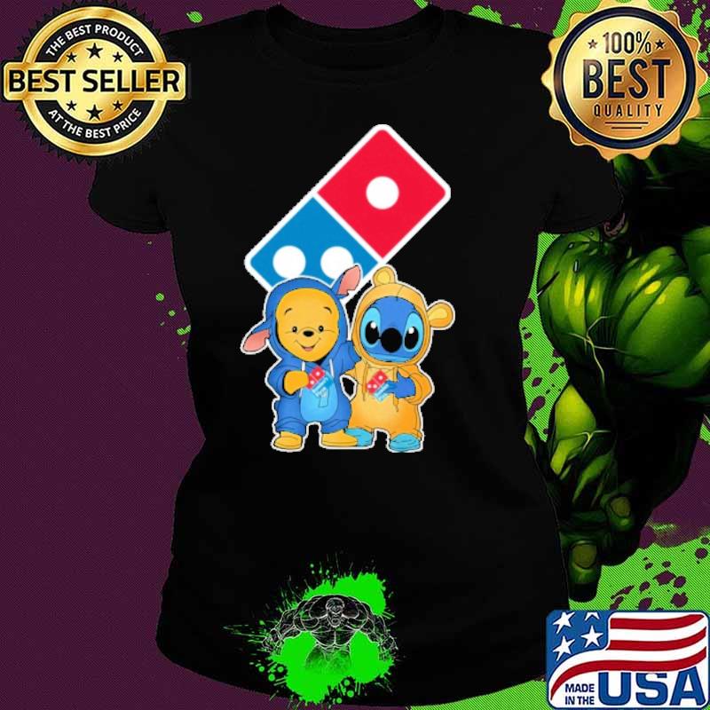 DOMINO'S PIZZA pooh and Stitch s Ladies tee DOMINO'S PIZZA pooh and Stitch s Ladies tee
