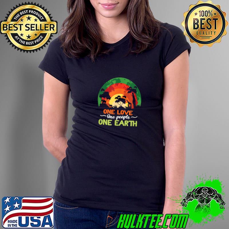 Earth Day 2023 Save Rescue Animals Plant Trees Rainbow Vintage T-Shirt