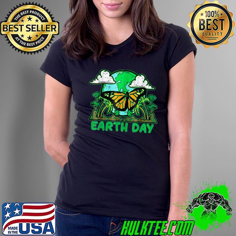 Earth Day Monarch Butterfly Cute Environment T-Shirt
