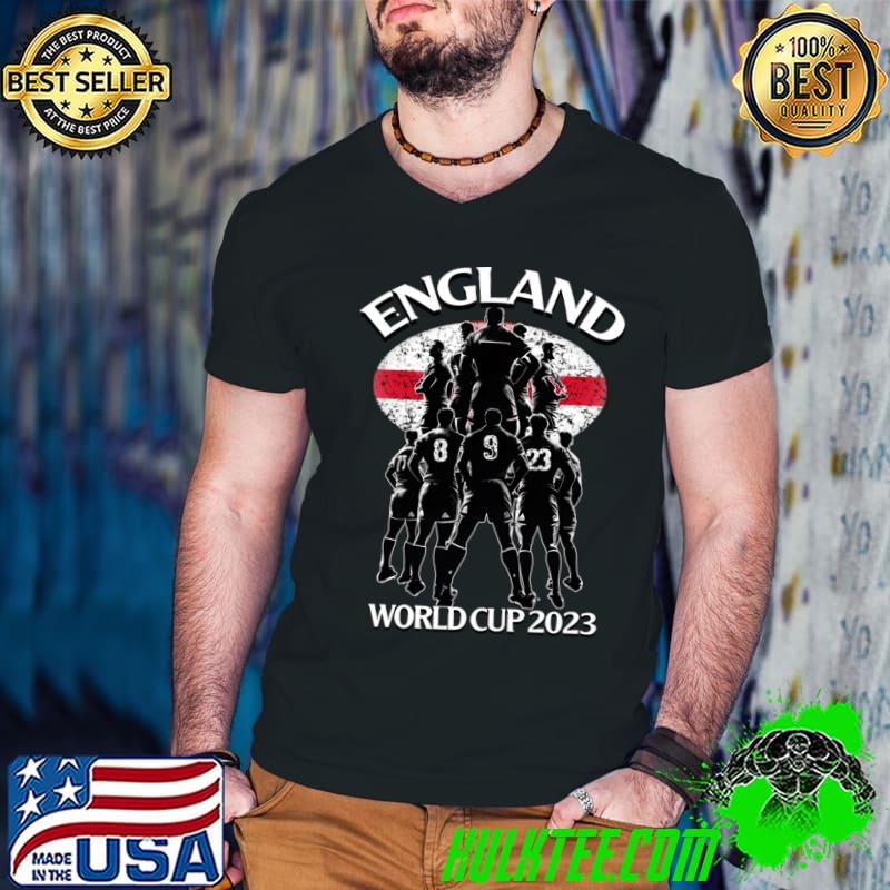 England Rugby World Cup 2023 Champion Flag T-Shirt Guys V Neck England Rugby World Cup 2023 Champion Flag T-Shirt Guys V Neck
