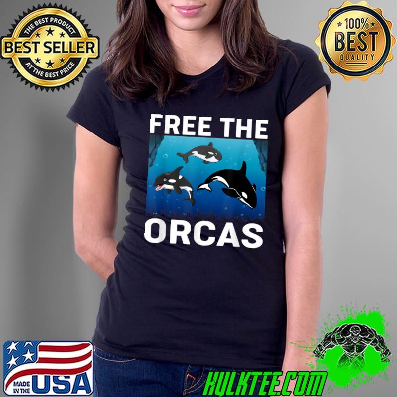 Free The Orcas Three Whale T-Shirt
