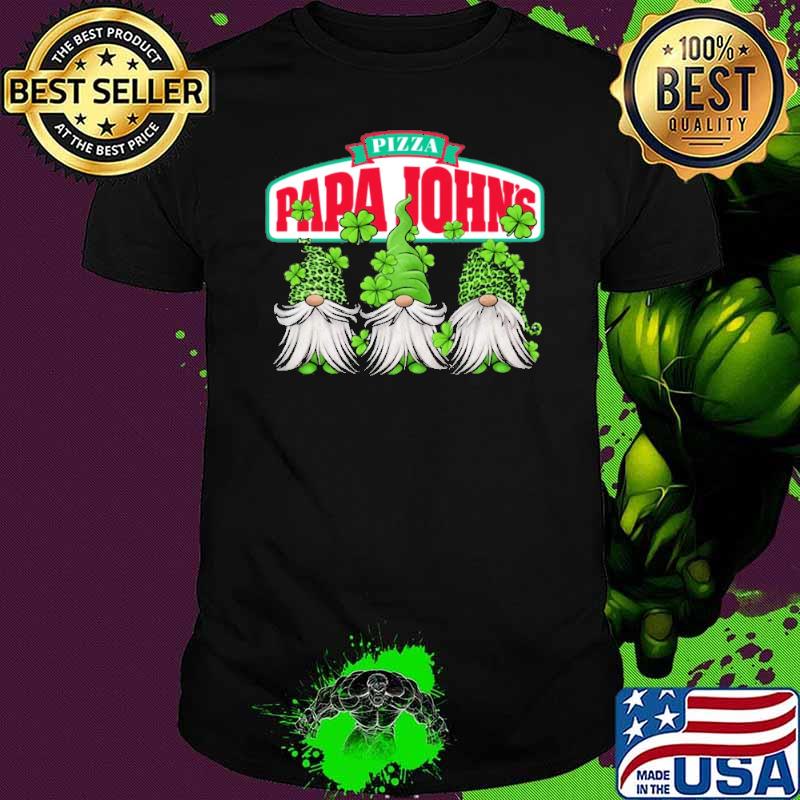 Gnome pizza papa John's St.Patrick's day shirt
