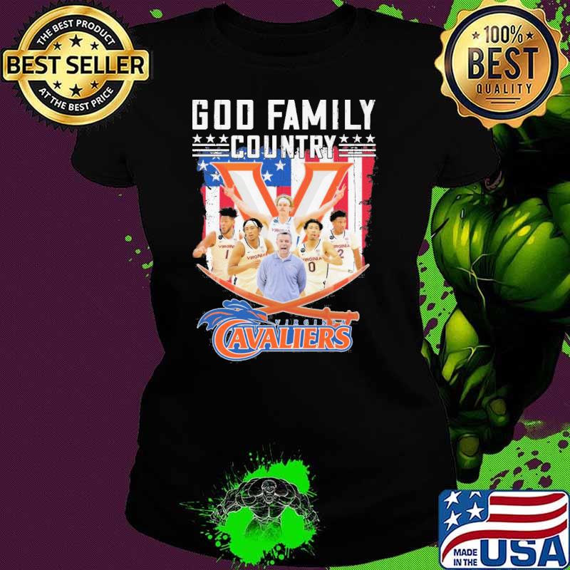 God family country Virginia Cavaliers America flag s Ladies tee God family country Virginia Cavaliers America flag s Ladies tee