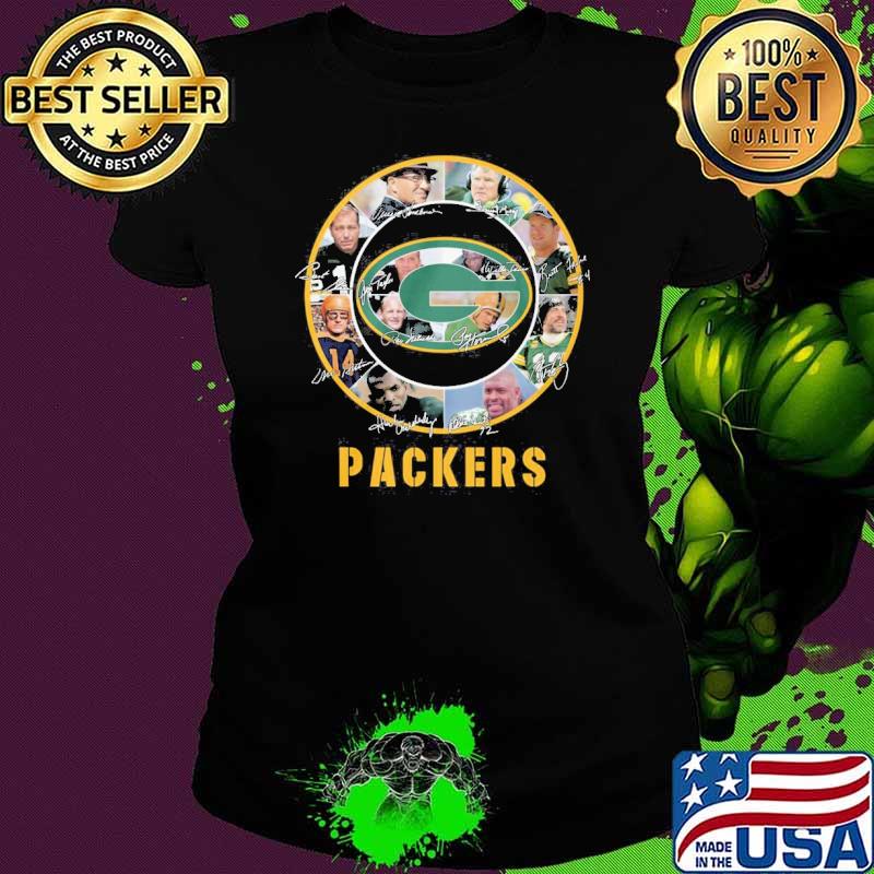 Green bay Packers logo signatures s Ladies tee Green bay Packers logo signatures s Ladies tee