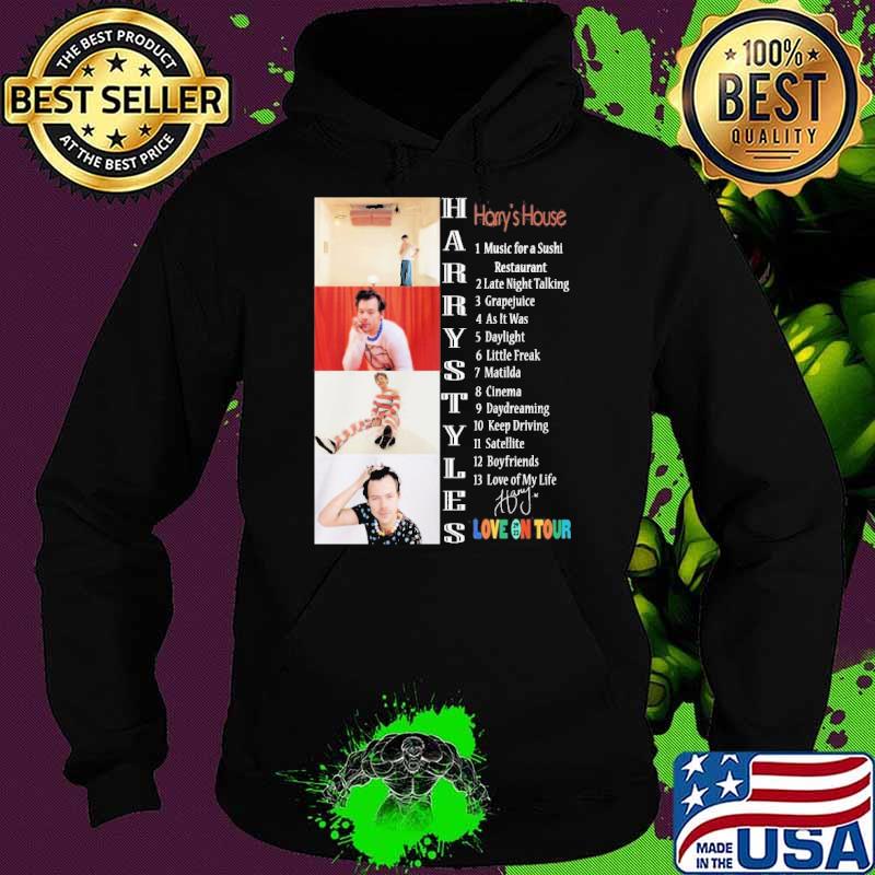 Harry's house Harry Styles Musis for a sushi love on tour 2023 signature s Hoodie Harry's house Harry Styles Musis for a sushi love on tour 2023 signature s Hoodie