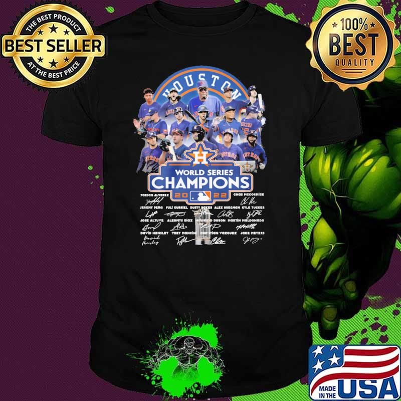 Houston Astros world series champions 2022 signatures shirt