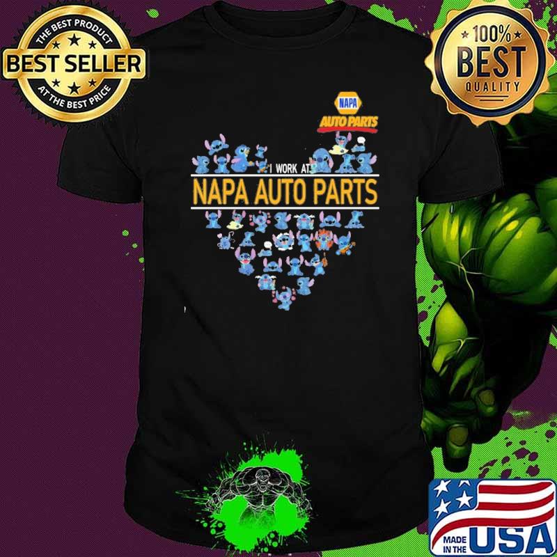 I work at Napa auto parts heart Stitch shirt
