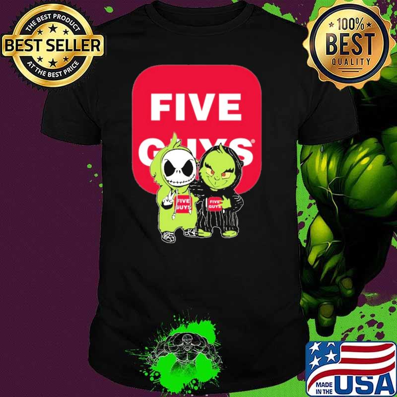 Jack Skellington and Grinch five guys shirt