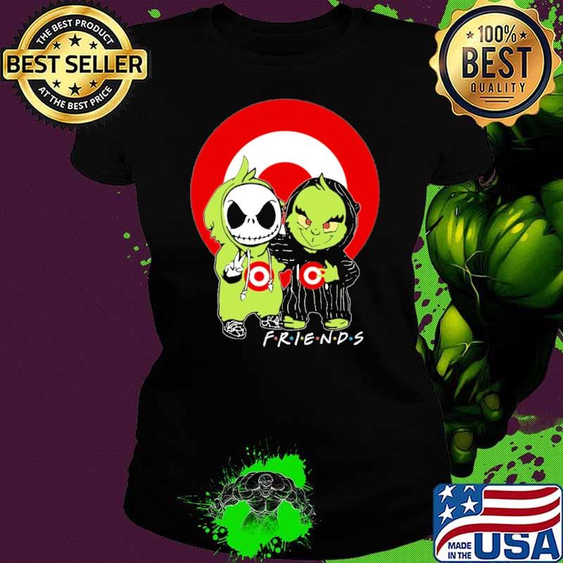 Jack Skellington and Grinch hug Target friends s Ladies tee Jack Skellington and Grinch hug Target friends s Ladies tee