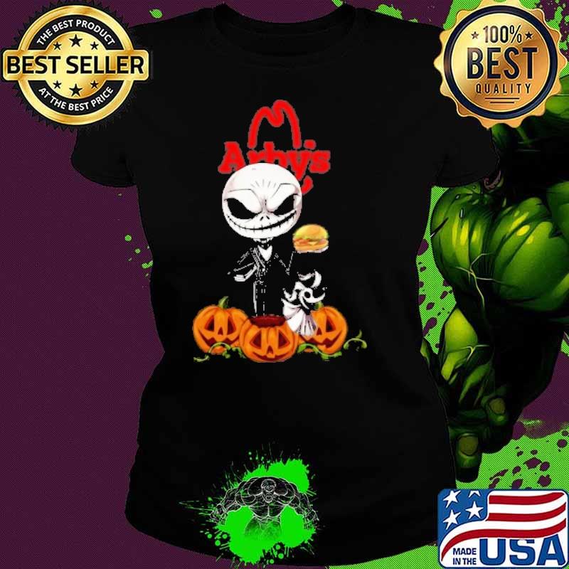 Jack Skellington Arbys pumkin halloween s Ladies tee Jack Skellington Arbys pumkin halloween s Ladies tee