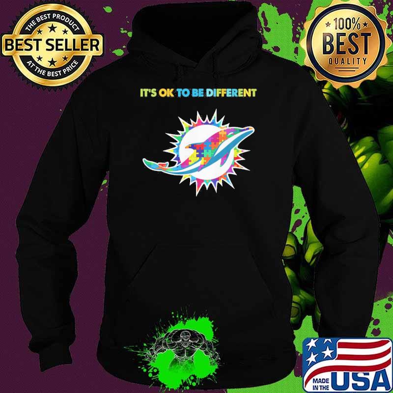 Miami Dolphins it's ok to be different Autism s Hoodie Miami Dolphins it's ok to be different Autism s Hoodie