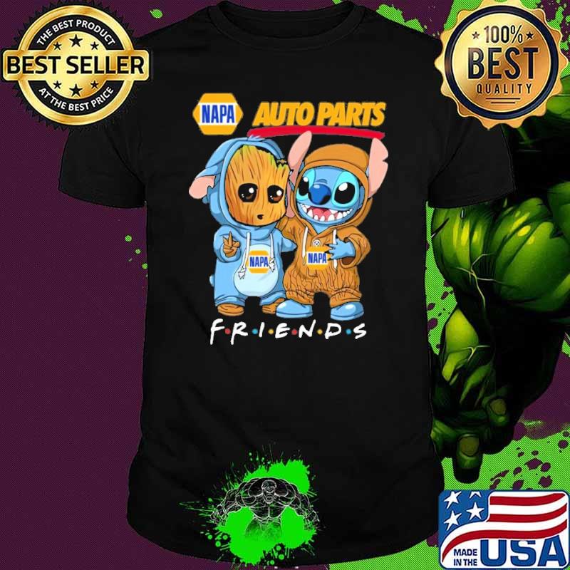 Napa auto parts friends groot and Stitch shirt