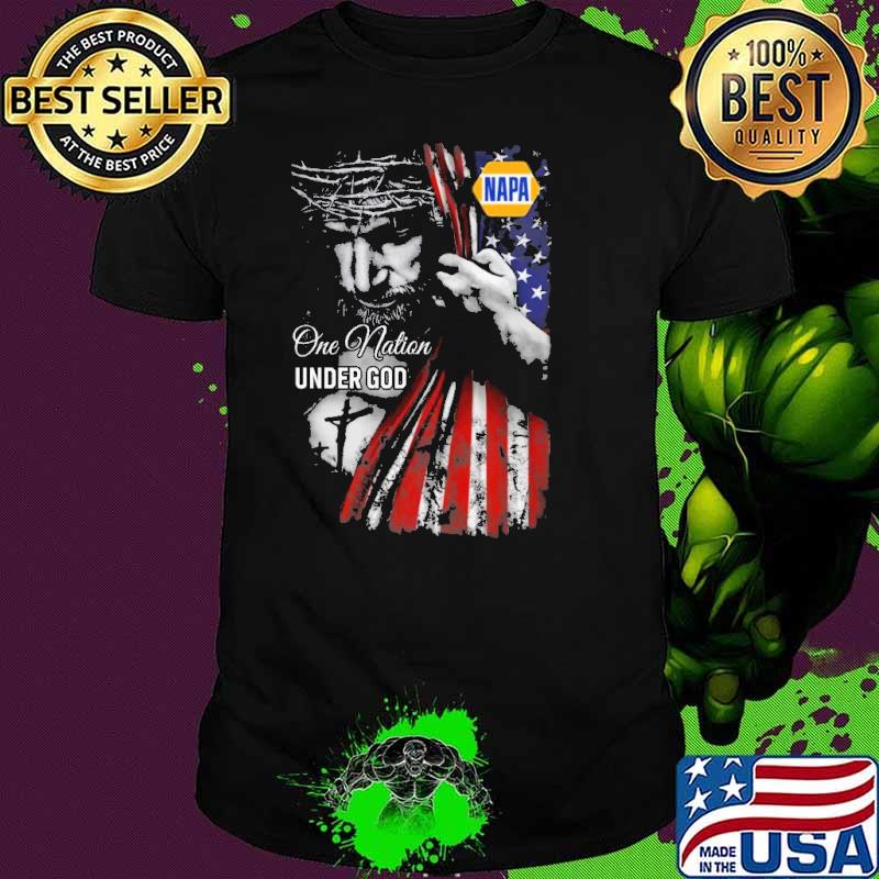 NAPA AUTO PARTS one nation under God America flag shirt