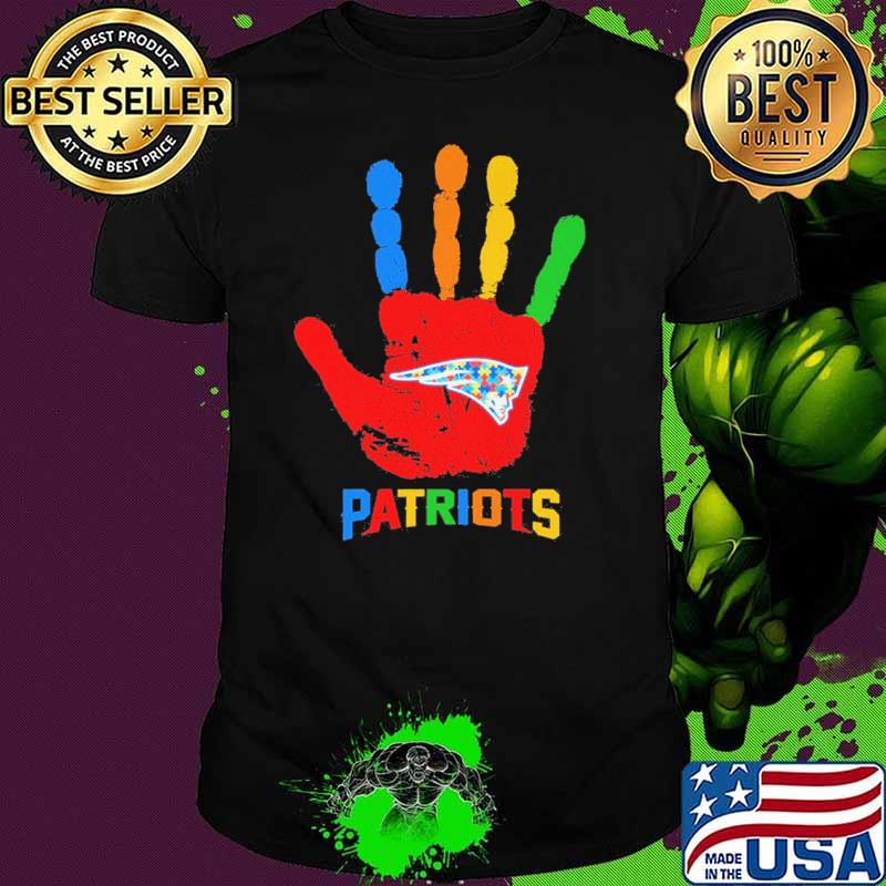New England Patriots Hand color autism shirt