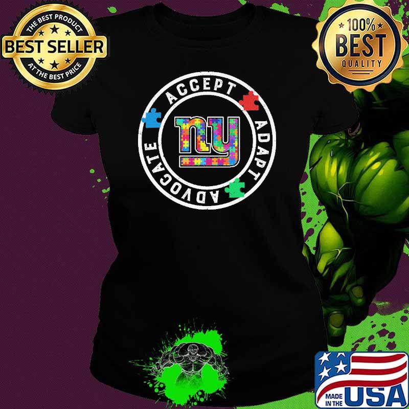 New York Giants advocate accept adapt autism s Ladies tee New York Giants advocate accept adapt autism s Ladies tee