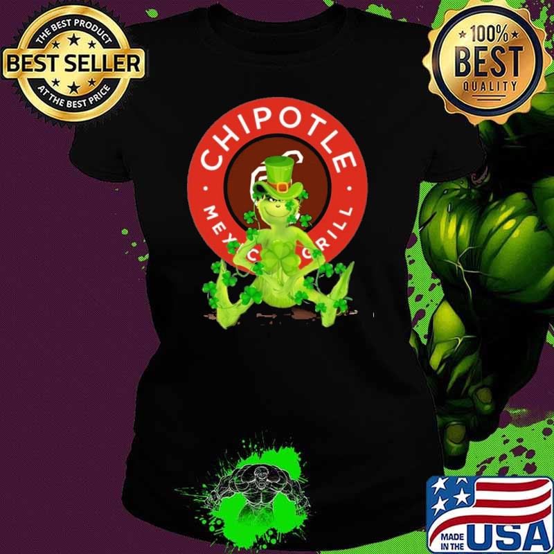 Official grinch hug Chipotle Mexican Grill St.Patrick's day shirt