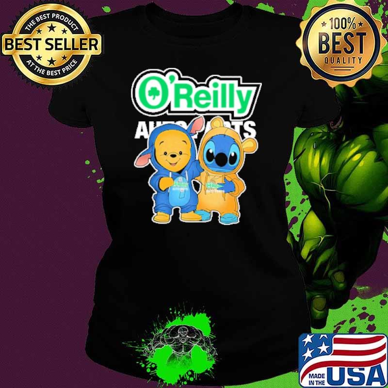 O'reilly auto parts Pooh and Stitch s Ladies tee O'reilly auto parts Pooh and Stitch s Ladies tee