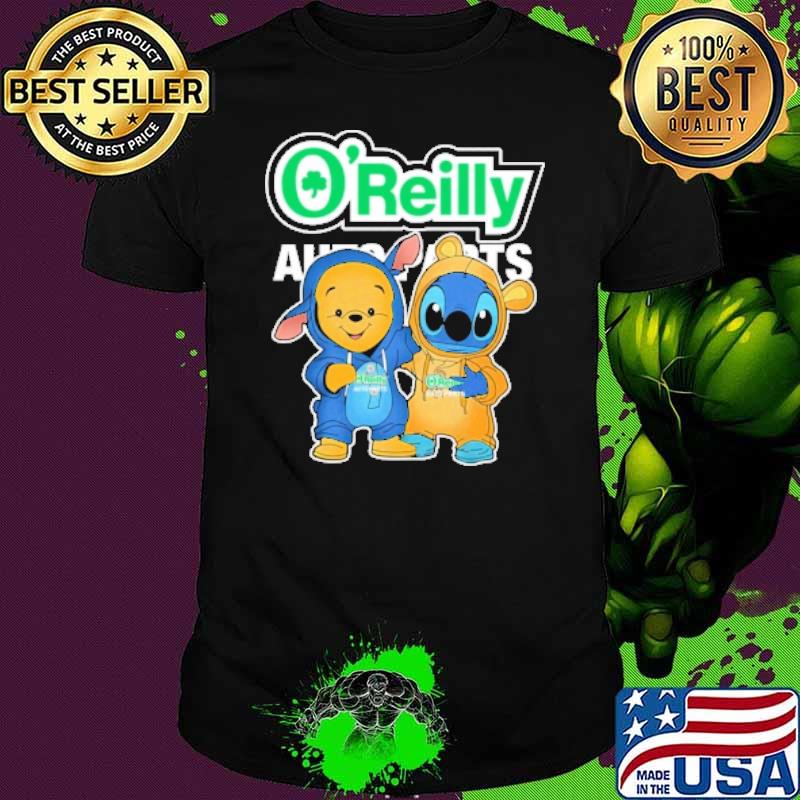 O'reilly auto parts Pooh and Stitch shirt