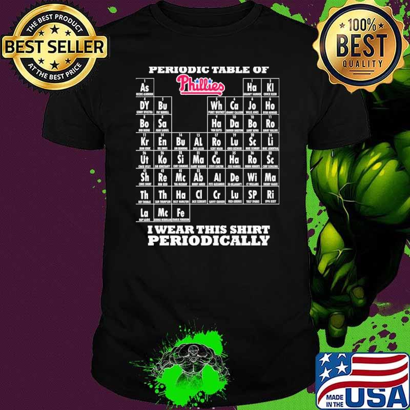 Periodic table of Phillies I wear this shirt periodically shirt