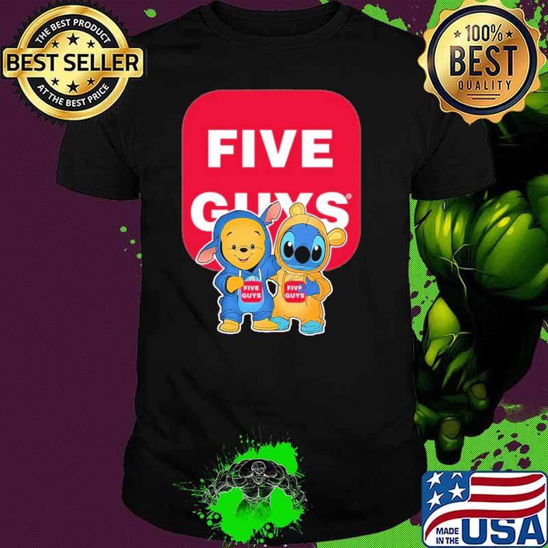 Pooh and Stitch Five guys shirt