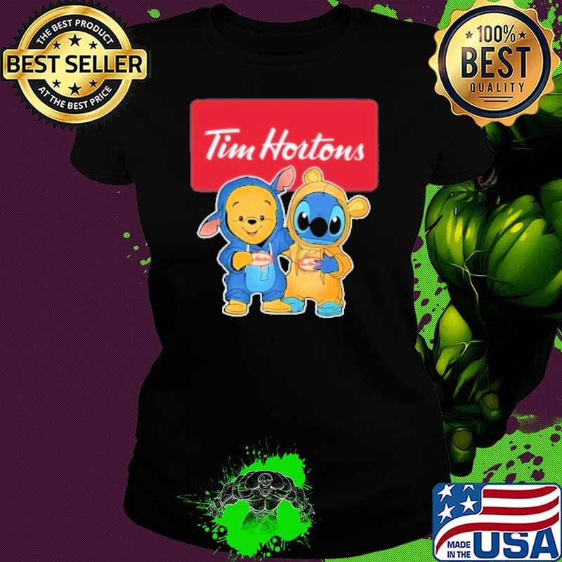Pooh and Stitch Tim Hortons s Ladies tee Pooh and Stitch Tim Hortons s Ladies tee