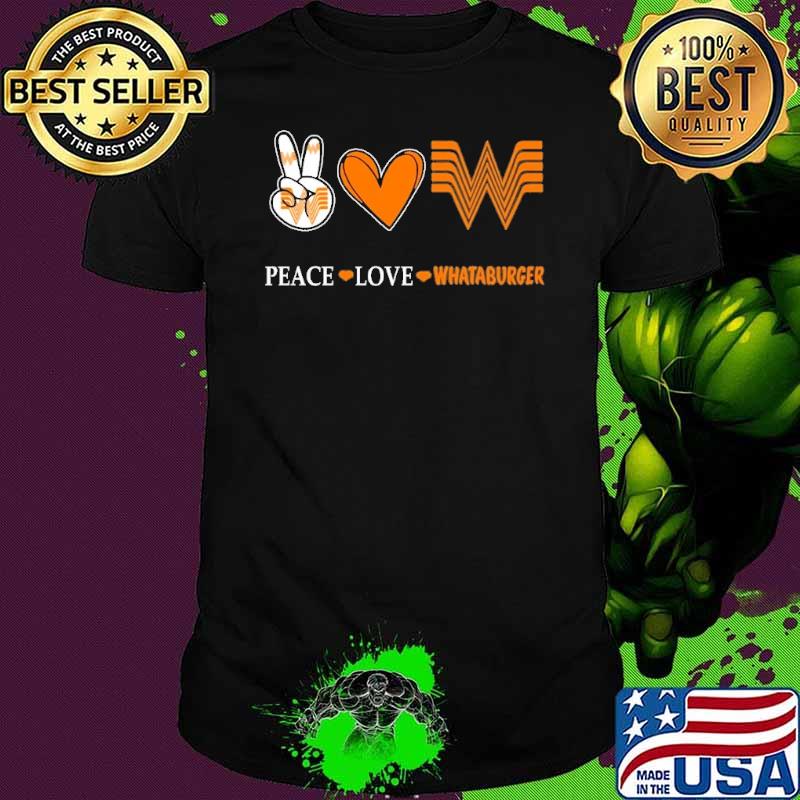 Premium peace love whataburger heart love shirt
