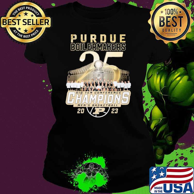 Purdue Boilermakers big ten conference champions men's basketball 2023 s Ladies tee Purdue Boilermakers big ten conference champions men's basketball 2023 s Ladies tee