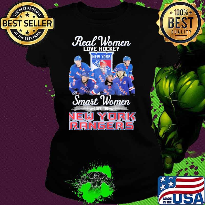 Real women love hockey New York smart women love the New York rangers shirt