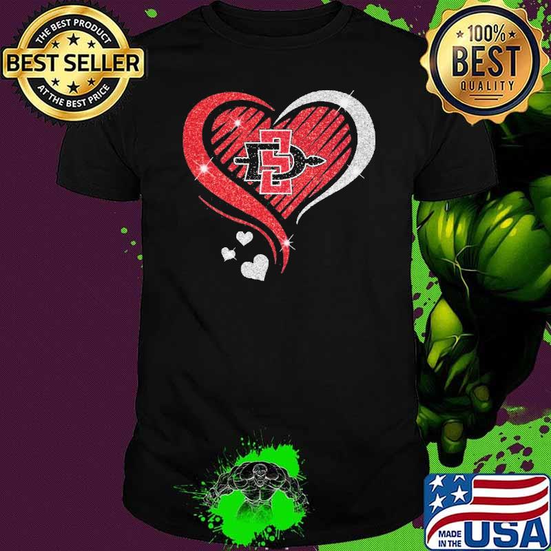 SDSU Aztecs heart diamond love shirt