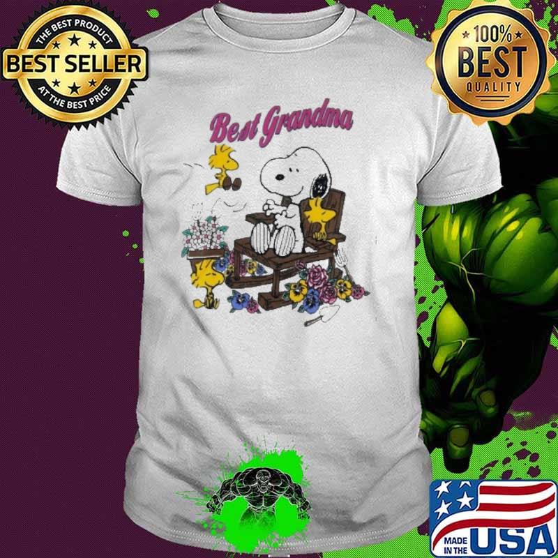 Snoopy and woodstocks best grandma shirt