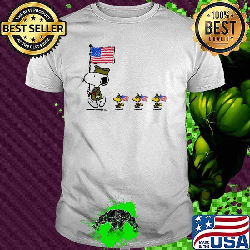 Snoopy woodstock America flag veteran shirt Snoopy woodstock America flag veteran shirt