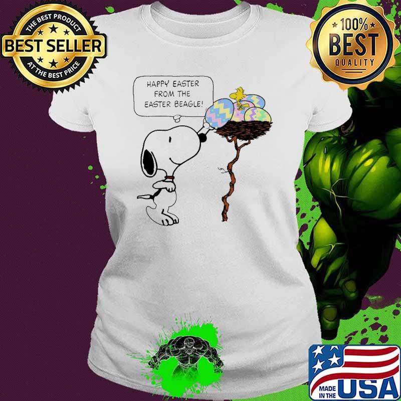Snoopy woodstock happy easter from the easter beagle s Ladies tee Snoopy woodstock happy easter from the easter beagle s Ladies tee