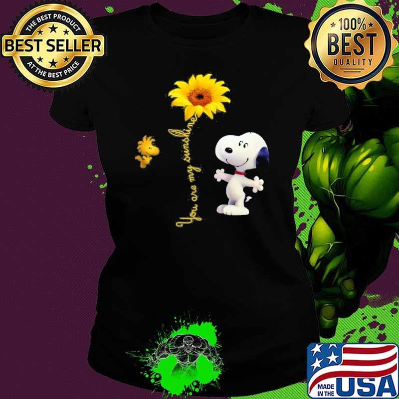 Snoopy woodstocks sunflower you are my sunshine s Ladies tee Snoopy woodstocks sunflower you are my sunshine s Ladies tee