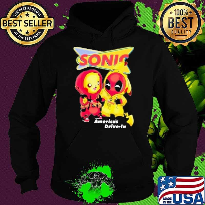 Sonic America's drive in Pikachu Deadpood s Hoodie Sonic America's drive in Pikachu Deadpood s Hoodie