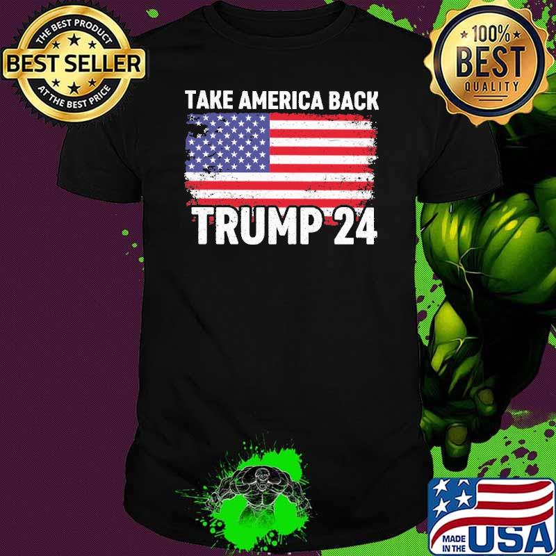 Take America back Trump 24 America flag shirt