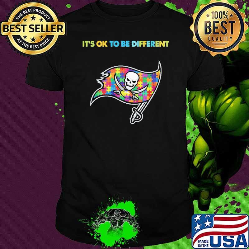 Tampa Bay Buccaneers it's ok to be different autism shirt