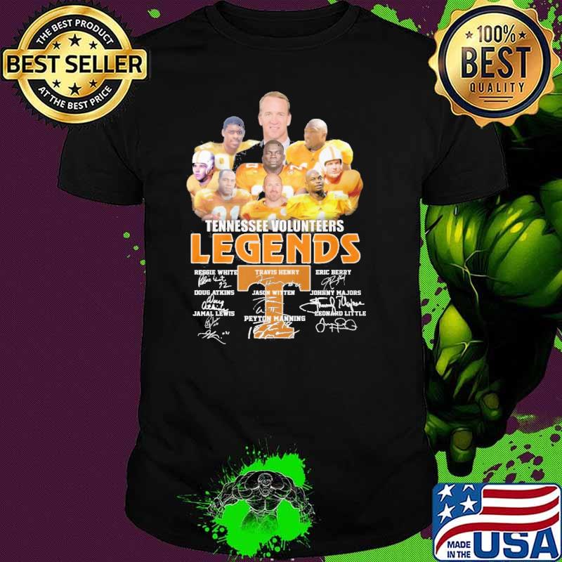 Tennessee volunteers legends Travis Henry Jason Witten signatures shirt