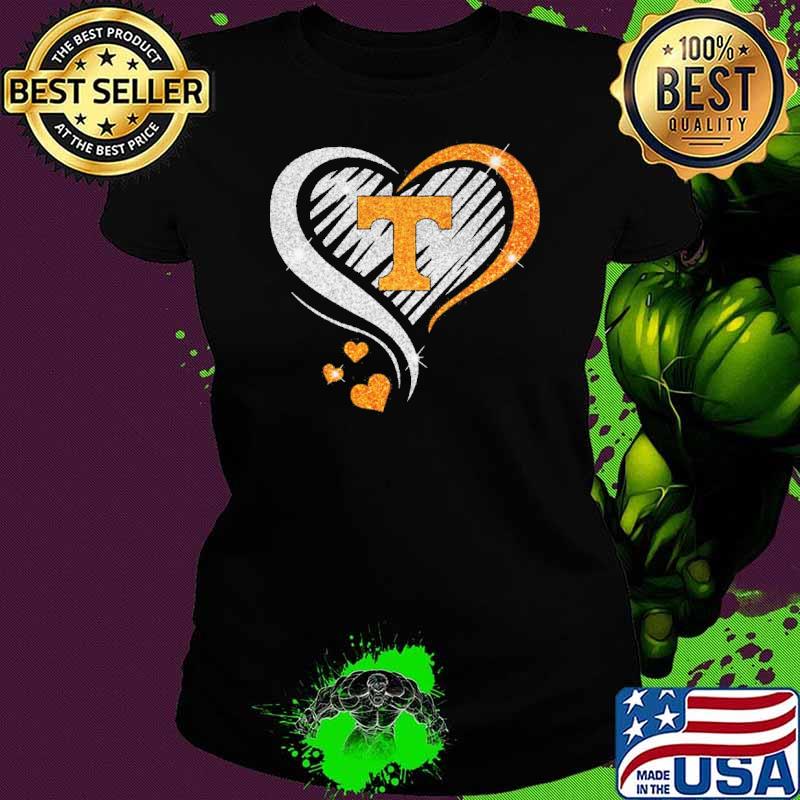 Tennessee Volunteers Team Logo Realtree Camo Flag heart diamond love s Ladies tee Tennessee Volunteers Team Logo Realtree Camo Flag heart diamond love s Ladies tee