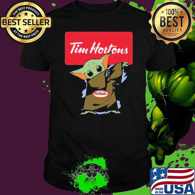 Tim Hortons baby yoda dabbing shirt