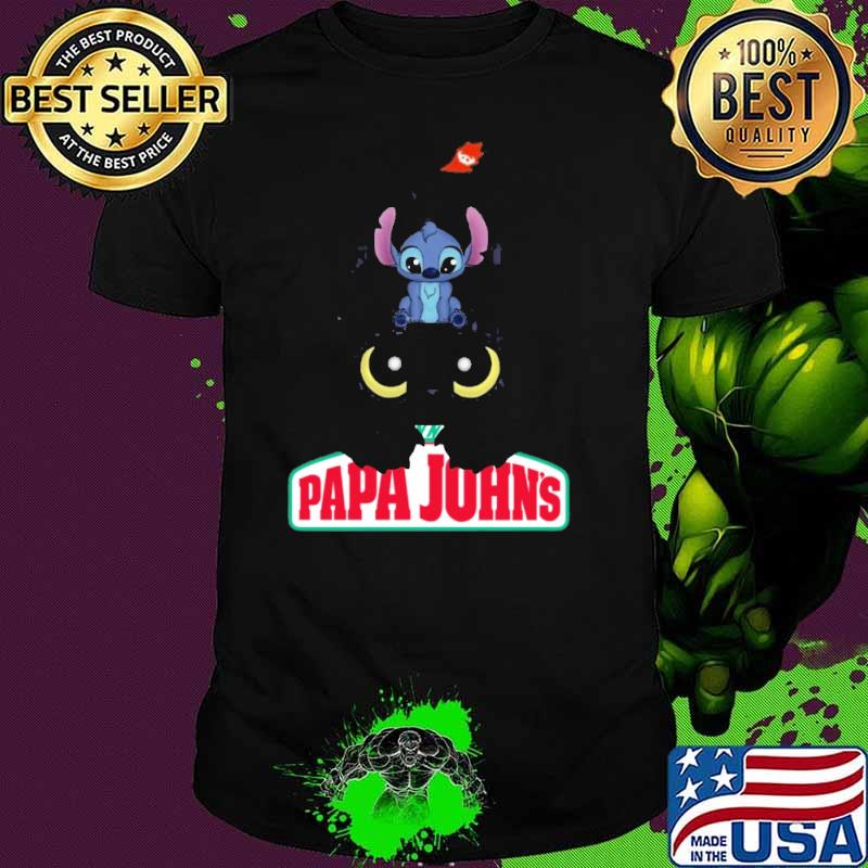 Toothless and Stitch Papa John's Pizza shirt
