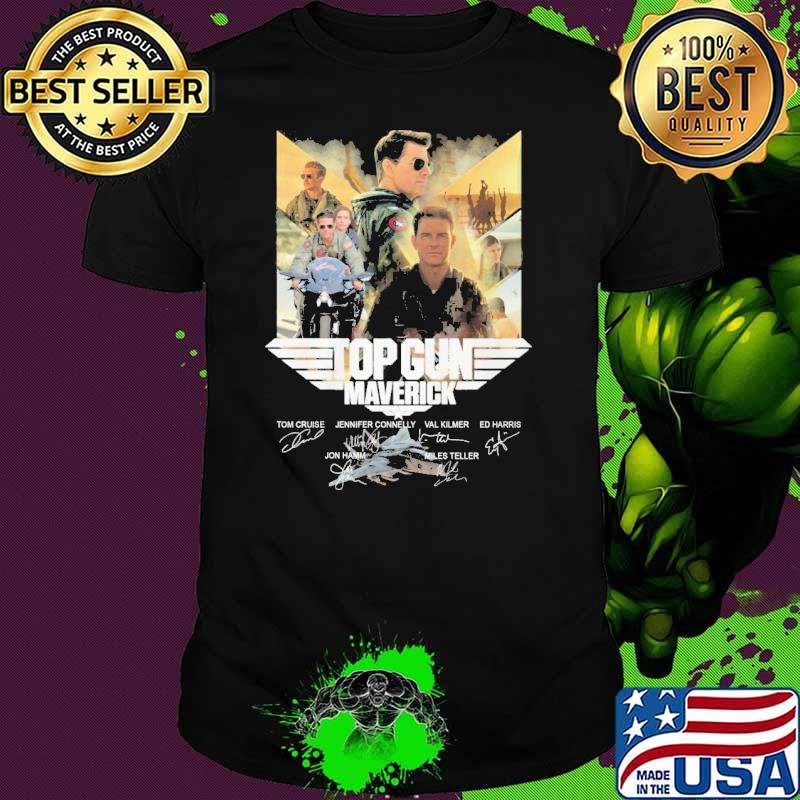 Top Gun Maverick Tom Cruise Jennifer Connelly signatures shirt