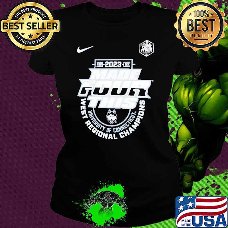 University Of Connecticut Nike 2023 NCAA Men’s Basketball West Regional Champions Final Four Shirt Ladies tee University Of Connecticut Nike 2023 NCAA Men’s Basketball West Regional Champions Final Four Shirt Ladies tee
