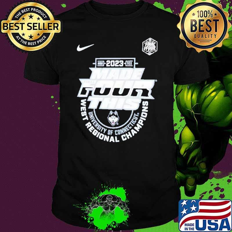 University Of Connecticut Nike 2023 NCAA Men’s Basketball West Regional Champions Final Four Shirt