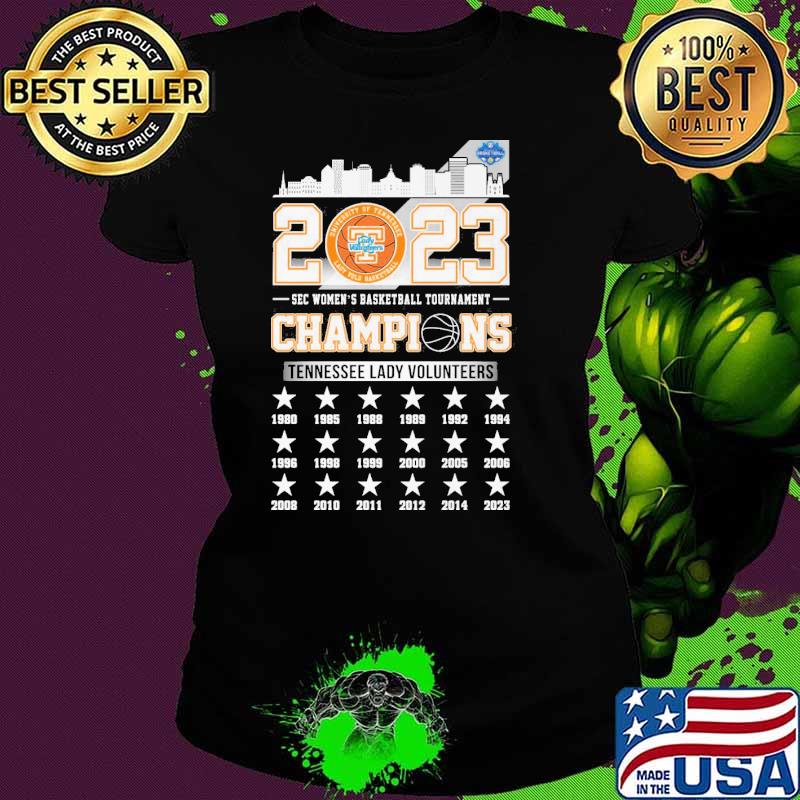 2023 University of Tennessee lady vols basketball sec women's basketball tournament champions Tennessee lady volunteers s Ladies tee 2023 University of Tennessee lady vols basketball sec women's basketball tournament champions Tennessee lady volunteers s Ladies tee